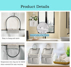 2 Pack Wall Hanging Storage Bag,Wall Hanging Organizer bags with Pockets, Wall Organizer Storage for Dormitory Bathroom Bedroom (Grey-upgraded)… - Grand Goldman