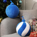 2 Pcs Christmas Ball Pillows 7 Inch Round Xmas Throw Pillow 3D Christmas Shaped Pillow Cute Ball Christmas Decoration for Couch Chair Bed Living Room (Green and White) - Grand Goldman