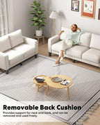 2 Piece Sectional Sofa Set-Comfy Upholstered Couch Set, Solid Wood Leg, Ultra Thick Cushion, Seats Storage, Including 3 Seater Sofa and Loveseat Sofa, Living Room, Apartment, Beige - Grand Goldman