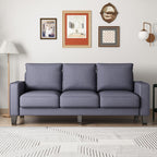 2 Piece Sectional Sofa Set-Comfy Upholstered Couch Set, Solid Wood Leg, Ultra Thick Cushion, Seats Storage, Including 3 Seater Sofa and Loveseat Sofa, Living Room, Apartment, Beige - Grand Goldman