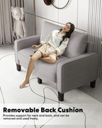 2 Piece Sectional Sofa Set-Comfy Upholstered Couch Set, Solid Wood Leg, Ultra Thick Cushion, Seats Storage, Including 3 Seater Sofa and Loveseat Sofa, Living Room, Apartment, Beige - Grand Goldman