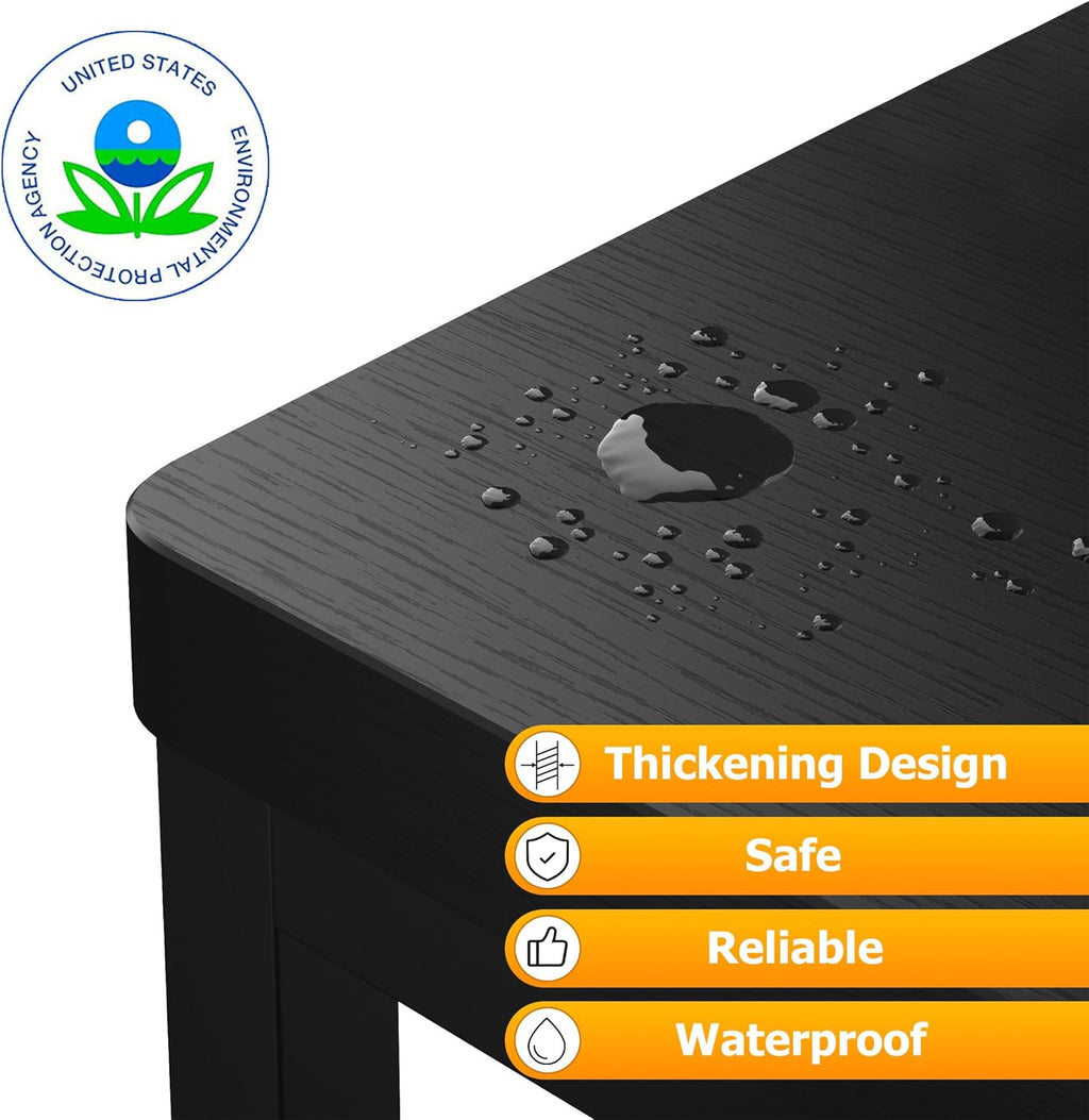 2 Step Wooden Step Stools for Adults Kids, Heavy Duty Stepping Stools Wooden Bed Step Stools for High Beds, Non-Slip 2 Bedside Foot Stool with 500 Lbs Capacity, Kitchen, Bed, RVS Step, Rustic Brown - Grand Goldman