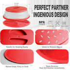 2 in 1, Aidacom Microwave Place Mat & Food Cover- Mat as Bowl Holder, for Splatter Guard, Multi-use: Silicone Trivet, Pot Holders, Drying, Baking, Utensils Rest for Kitchen Counter, Grey - Grand Goldman