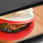 2 in 1, Aidacom Microwave Place Mat & Food Cover- Mat as Bowl Holder, for Splatter Guard, Multi-use: Silicone Trivet, Pot Holders, Drying, Baking, Utensils Rest for Kitchen Counter, Grey - Grand Goldman