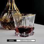 2 pieces of gold crystal whiskey glass - Grand Goldman