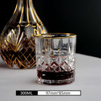 2 pieces of gold crystal whiskey glass - Grand Goldman