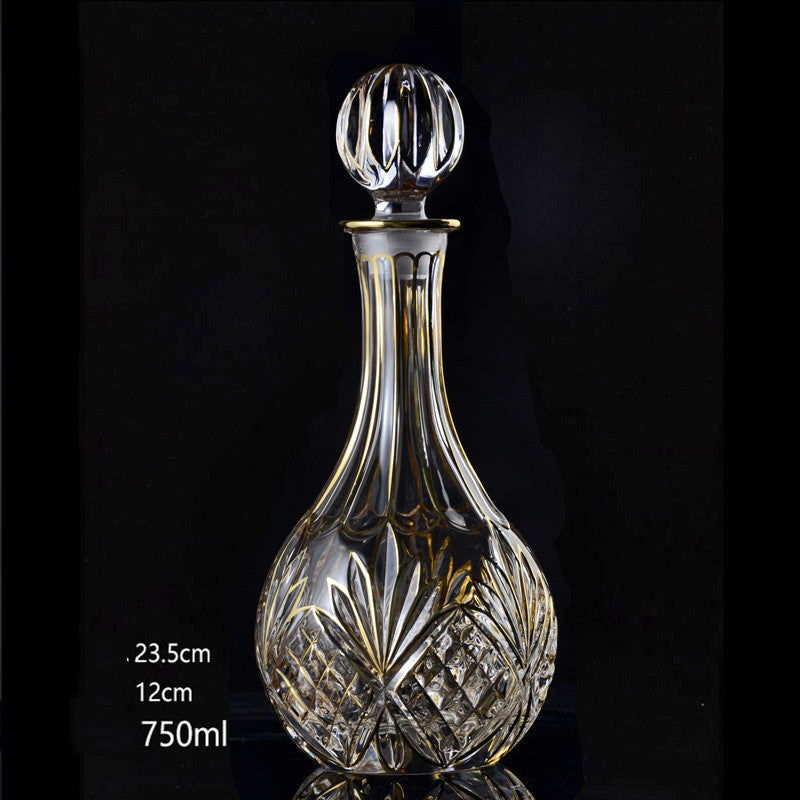 2 pieces of gold crystal whiskey glass - Grand Goldman
