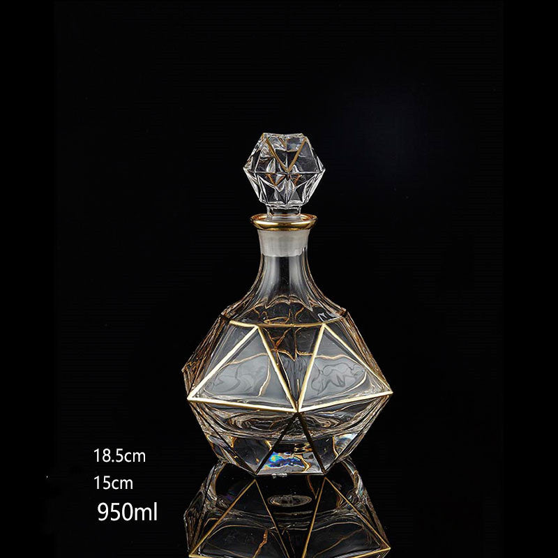 2 pieces of gold crystal whiskey glass - Grand Goldman