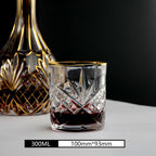 2 pieces of gold crystal whiskey glass - Grand Goldman