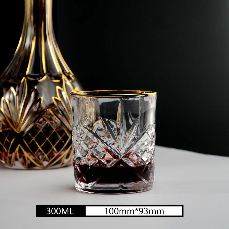 2 pieces of gold crystal whiskey glass - Grand Goldman