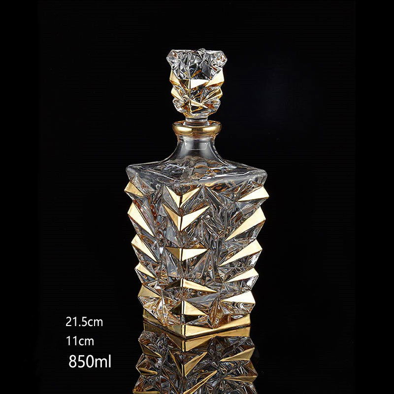 2 pieces of gold crystal whiskey glass - Grand Goldman