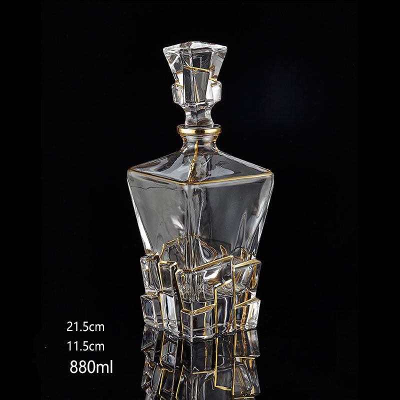 2 pieces of gold crystal whiskey glass - Grand Goldman