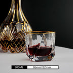 2 pieces of gold crystal whiskey glass - Grand Goldman