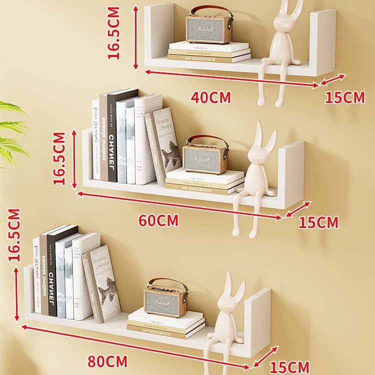 Wall Shelf U-shaped Bookshelf Living Room Background Wall Flat Partition Shelf