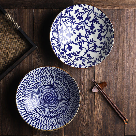 Japanese Style Underglaze Ceramic Bowl