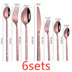Embossed Textured Handle Steak Cutlery Western Cutlery - Grand Goldman