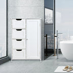 White Simple Storage Cabinet Household 4 Pumping Storage Cabinet