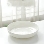 Household Pure White Simple Bone China Tableware Plate