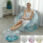 Thickened Lazy Sofa Foldable Recliner Outdoor Inflatable Lazy Sofa With Pedal Combination Sofa