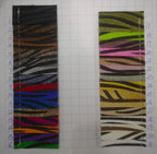Faux Horsehair Zebra Leather Printed Fabric