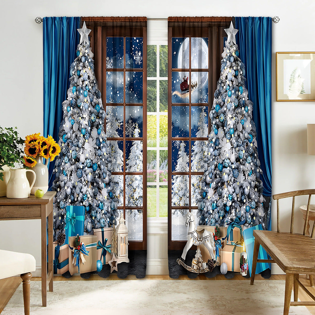 Digital Printed Christmas Curtains