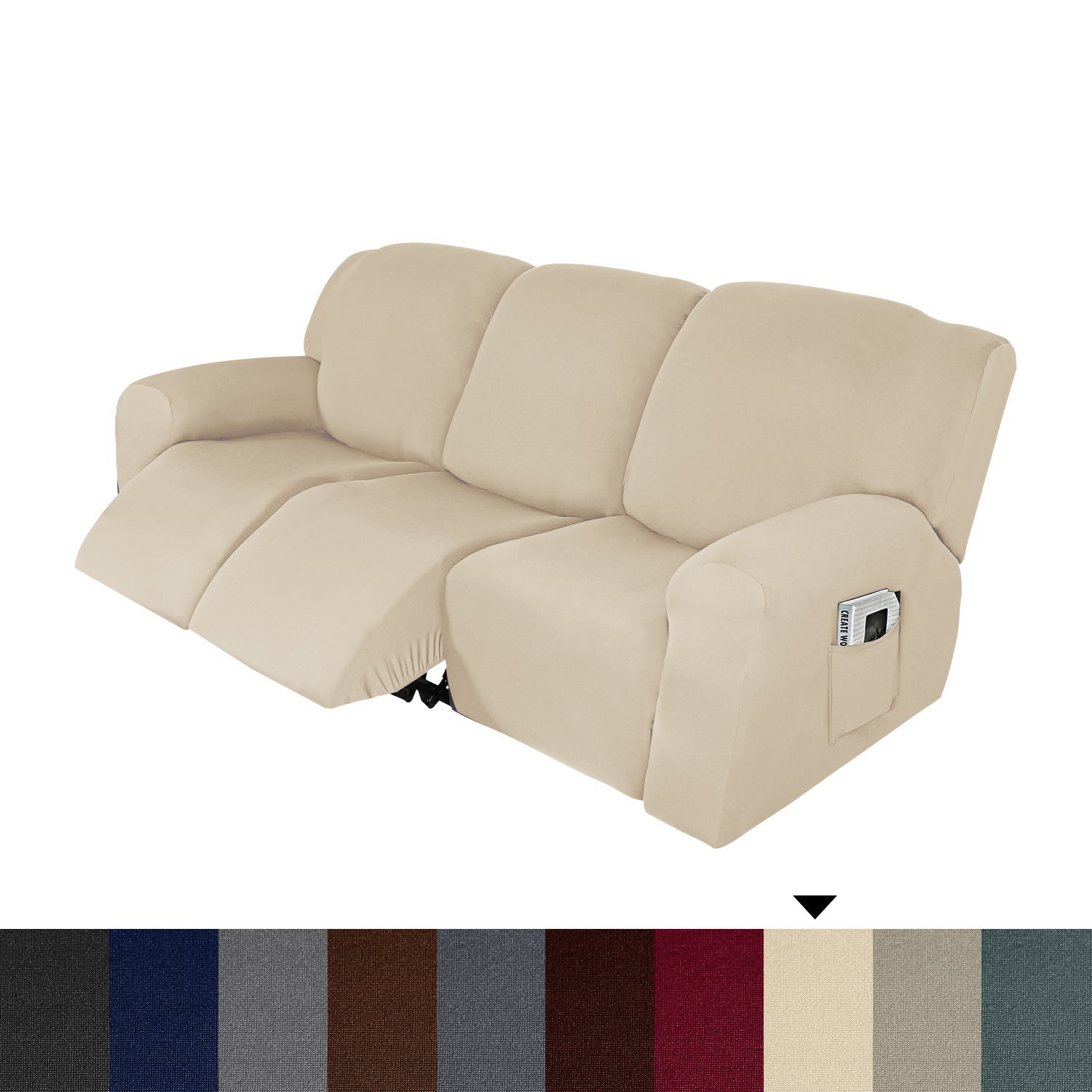 Husholdningsmælk Silke Recliner Sofa Betræk