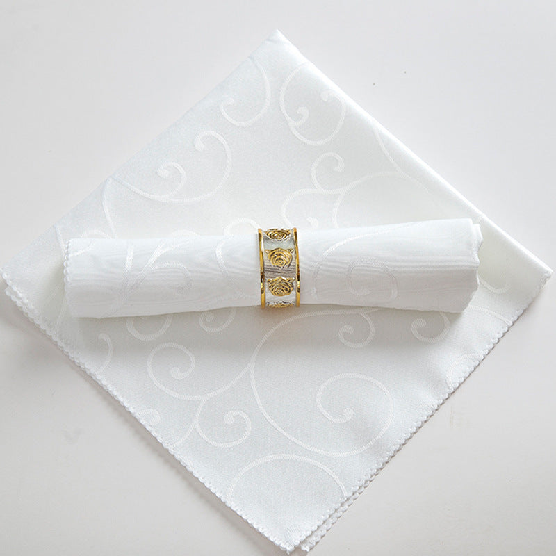 Square Folding Fabric Tablecloth Decorative Embroidery