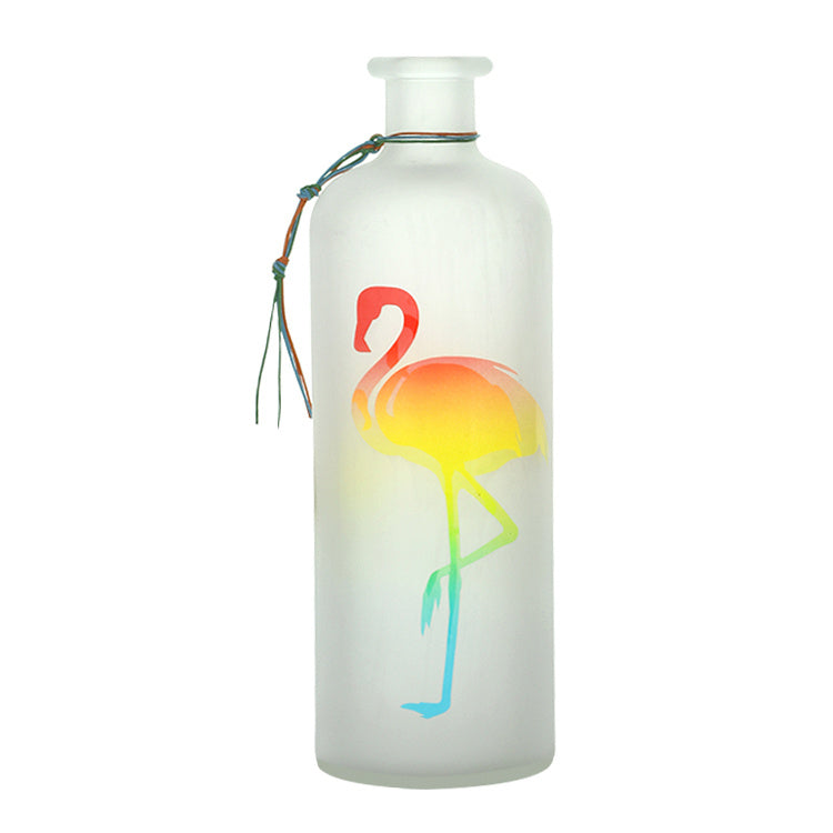 Vaso in vetro per bocca trasparente blu semplice vaso nordico inserito