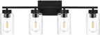 3-Light Bathroom Vanity Light, Modern Brushed Gold Wall Lights with Clear Glass Shades, Bathroom Wall Sconce Lamp for Mirror Living Room Bedroom Hallway - Grand Goldman