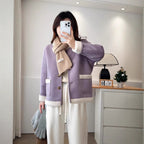 Lamb Wool Chanel Coat Women's Fleece Short Suede