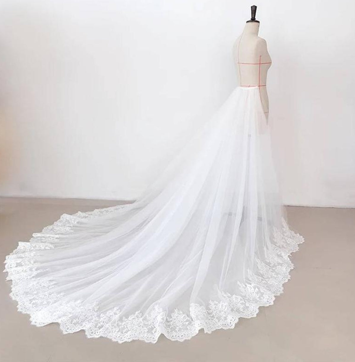 Bride's Skirt With Mesh Lace Lace