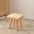 Solid Wood Personal Household Living Room Modern Minimalist Old-fashioned Small Bench