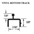 KC Hardware Vinyl Sliding Screen Door Track, Sliding Door Bottom Track Replacement, Patio Screen Door Repair Guide- White Vinyl (72 Inch, 1, Pack)