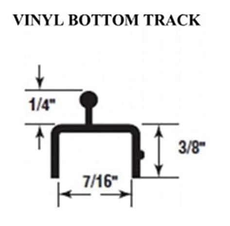 KC Hardware Vinyl Sliding Screen Door Track, Sliding Door Bottom Track Replacement, Patio Screen Door Repair Guide- White Vinyl (72 Inch, 1, Pack)