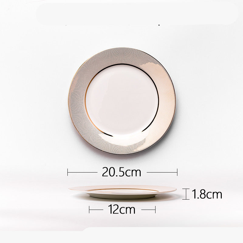 Nordic Light Luxury Household Bone China Plates And Tableware