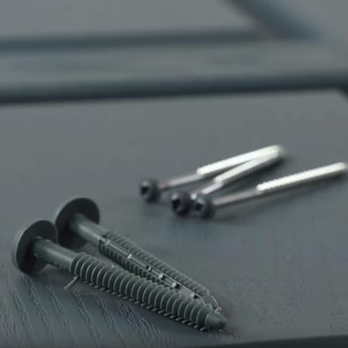 Ekena Millwork Lifetime Vinyl LJ4S14X05500BL Standard Four Board Joined, Board-n-Batten Vinyl Shutters, w/Installation Shutter-Lok's & Matching Screws (Per Pair), 14"W x 55"H, Black