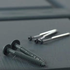 Ekena Millwork Lifetime Vinyl LJ4S14X05500BL Standard Four Board Joined, Board-n-Batten Vinyl Shutters, w/Installation Shutter-Lok's & Matching Screws (Per Pair), 14"W x 55"H, Black