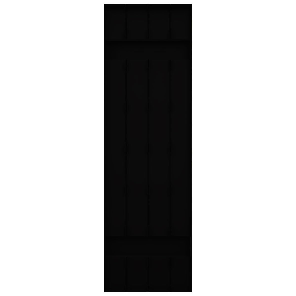 Ekena Millwork Lifetime Vinyl LJ4S14X04300BL Standard Four Board Joined, Board-n-Batten Vinyl Shutters, w/Installation Shutter-Lok's & Matching Screws (Per Pair), 14"W x 43"H, Black