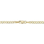SHOP WGS 10K Massivt Gult Guld 24" 2,0MM Curb Kæde Halskæde til Mænd & Kvinder med Hummerlås Italiensk 10K Ægte Guld Smykker Gaver