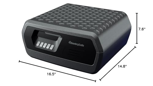 SentrySafe Fireproof and Waterproof Lock Box with Digital Keypad Lock, Shelf Safe for Documents, Jewelry, 0.36 Cubic Feet, 7.6 x 16.5 x 14.8 Inches, CHW30300