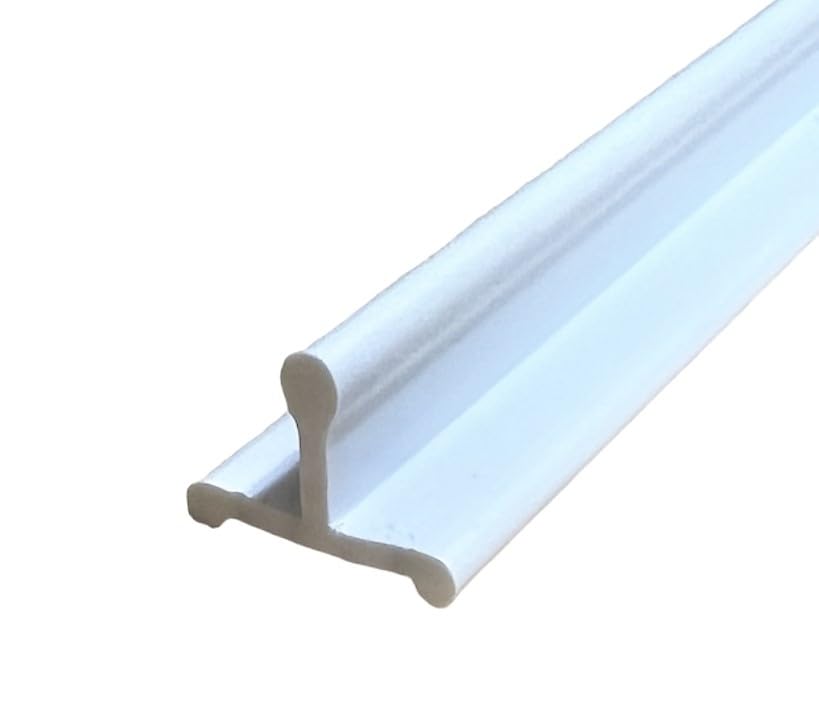 CBW DOORS KC-FLAT VINYL White Vinyl Sliding Door Track, 72 Inches - Pack of 1