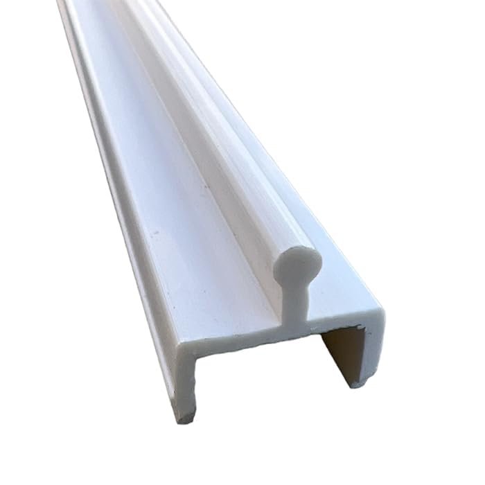 KC Hardware Vinyl Sliding Screen Door Track, Sliding Door Bottom Track Replacement, Patio Screen Door Repair Guide- White Vinyl -72 Inch