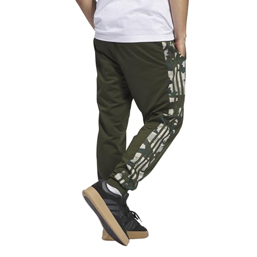 adidas Men's Essentials Camouflage Tricot Track Pants, Night Cargo