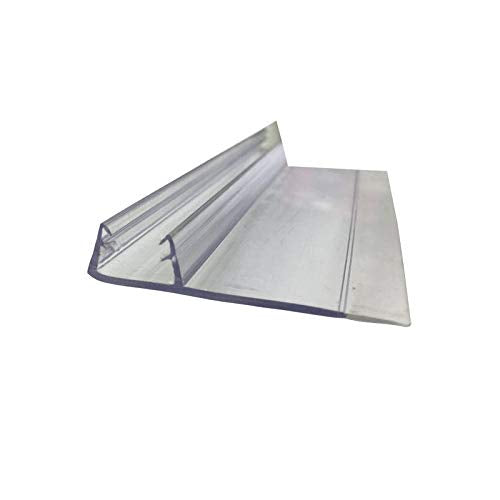Gordon Glass® U-Channel universel pour porte de douche en polycarbonate avec joint en vinyle à 90 degrés pour verre de 5/16" et 3/8" - 73" de long