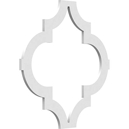 Ekena Millwork 15 3/8"W x 15 3/8"H x 3/8"T Medium Marrakesh Decorative Fretwork Wall Panels in Architectural Grade PVC