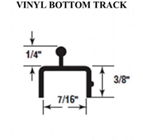 KC Hardware Vinyl Sliding Screen Door Track, Sliding Door Bottom Track Replacement, Patio Screen Door Repair Guide- White Vinyl -72 Inch