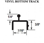 KC Hardware Vinyl Sliding Screen Door Track, Sliding Door Bottom Track Replacement, Patio Screen Door Repair Guide- White Vinyl -72 Inch
