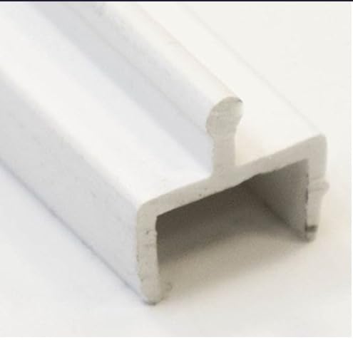 KC Hardware Vinyl Sliding Screen Door Track, Sliding Door Bottom Track Replacement, Patio Screen Door Repair Guide- White Vinyl (72 Inch, 1, Pack)