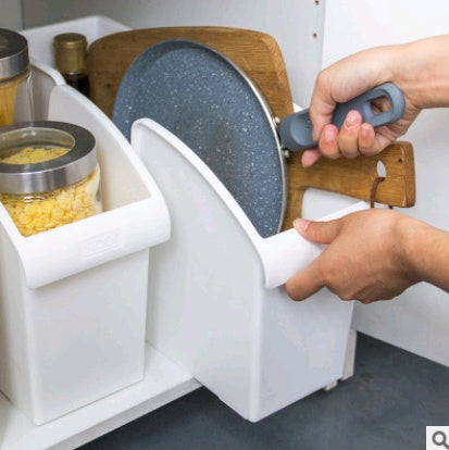 Stackable kitchen storage rack kitchen and bathroom storage box tool pot cover seasoning rack