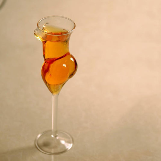Bouteille de vin artisanale en verre